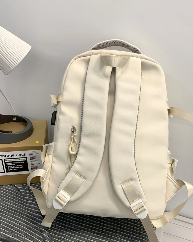 Uni Rucksack mit Mehreren Fächern Schwarz