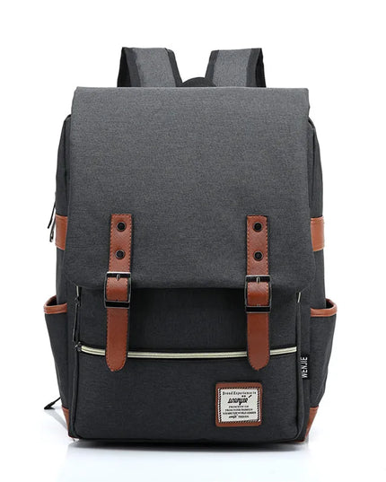 Laptop Rucksack Canvas 16 Zoll Grau