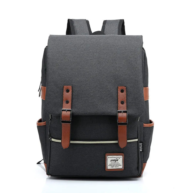 Laptop Rucksack Canvas 16 Zoll Grau