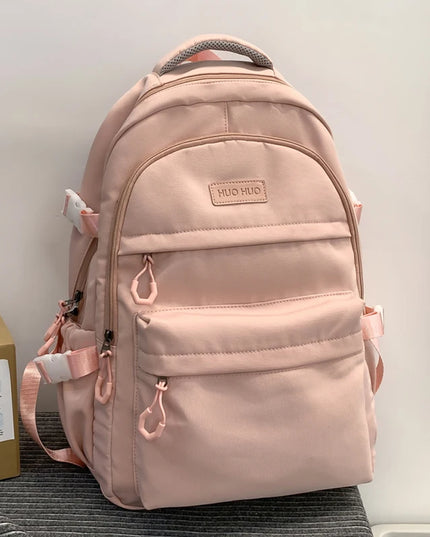 Uni Rucksack mit vielen Fächern Pink