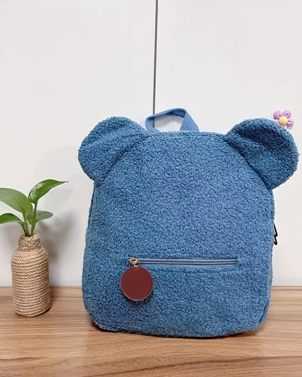 Schulrucksack Teddy Baer Pluesch Blau