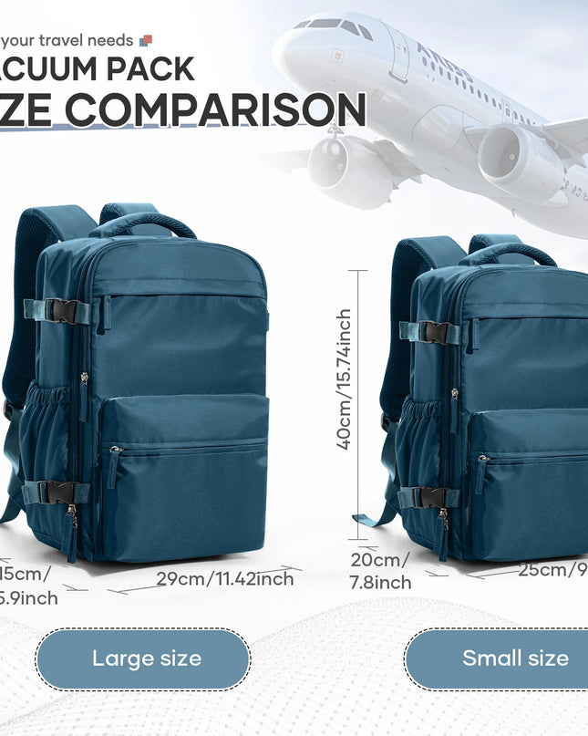 Laptop Rucksack Schwarz mit Kompression