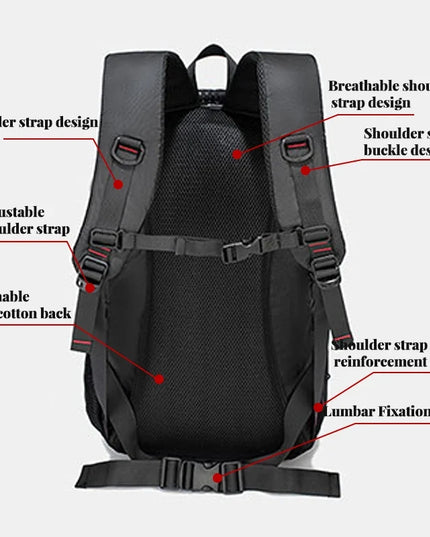 Business Rucksack 45L mit Laptopfach Schwarz