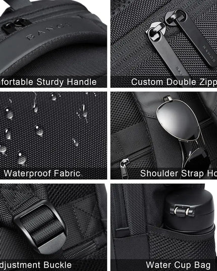 Laptop Rucksack mit USB-Port Grau