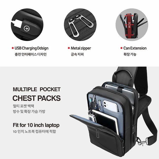Laptop Rucksack 17 Zoll mit USB-Anschluss