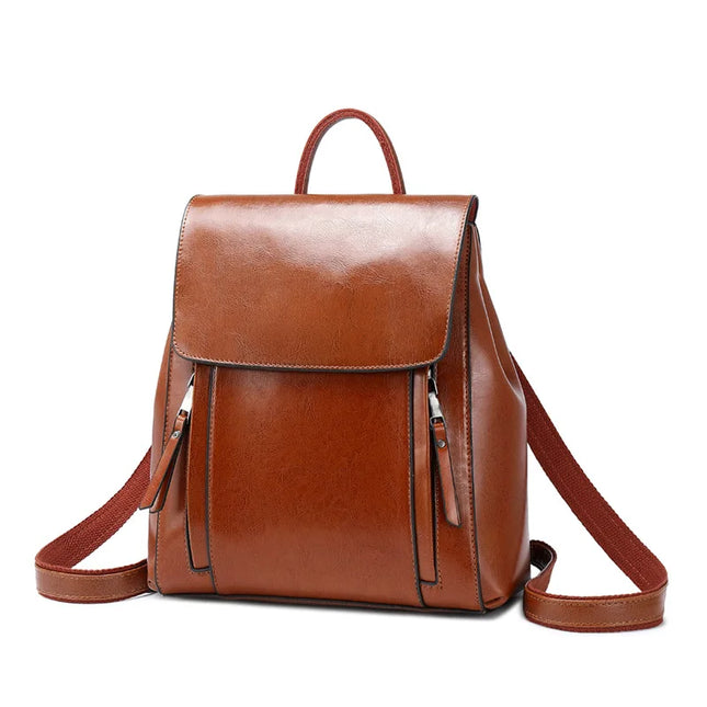 Damen Leder Rucksack für Laptop