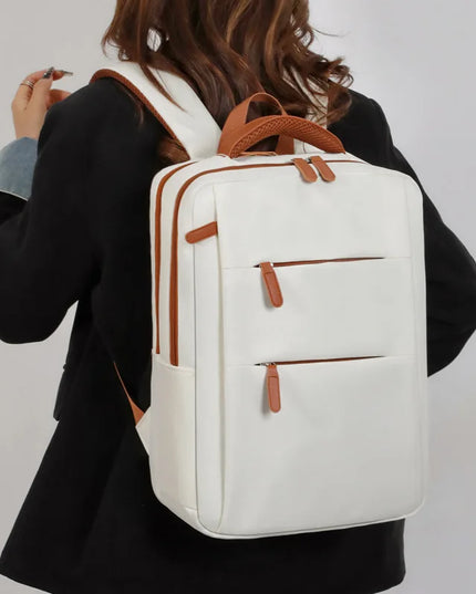 Business Rucksack 16 Zoll Laptopfach Beige