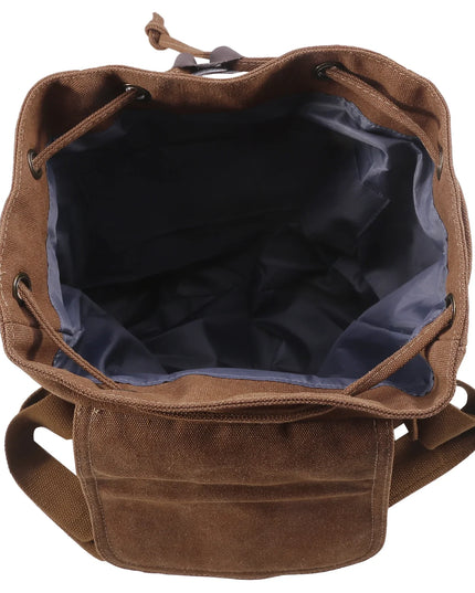 Schulrucksack Canvas Laptop Khaki
