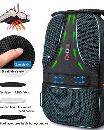 Laptop Rucksack Schwarz 17 Zoll