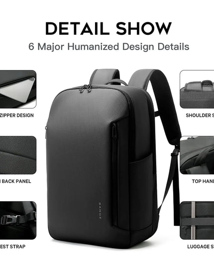 Laptop Rucksack 15,6 Zoll Wasserdicht Grau