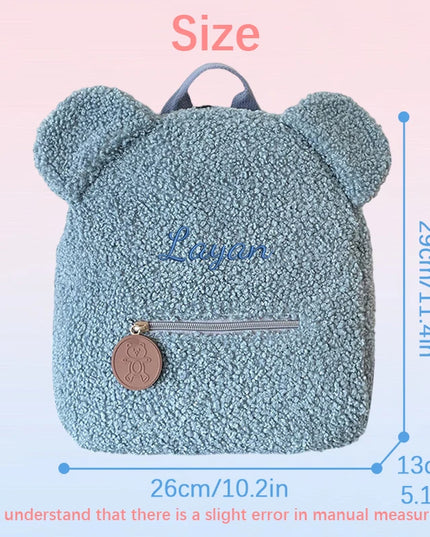 Schulrucksack Teddy-Design Gruen