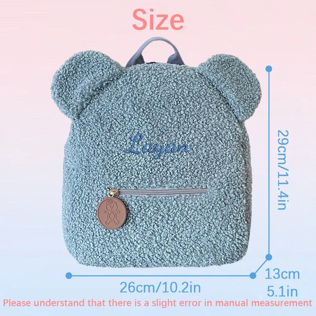 Schulrucksack Teddy-Design Gruen