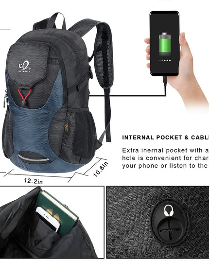 Faltbarer Laptop Rucksack 30L - Schwarz