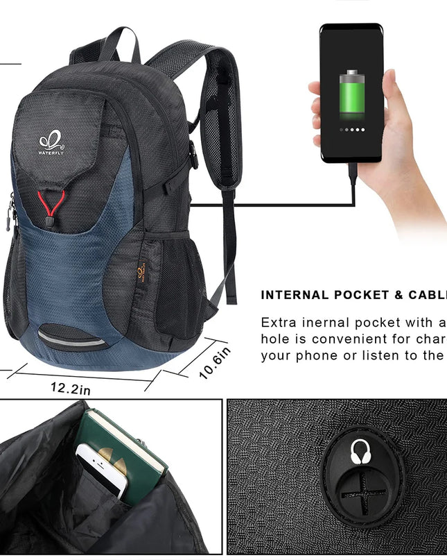 Faltbarer Laptop Rucksack 30L - Grün-Gelb