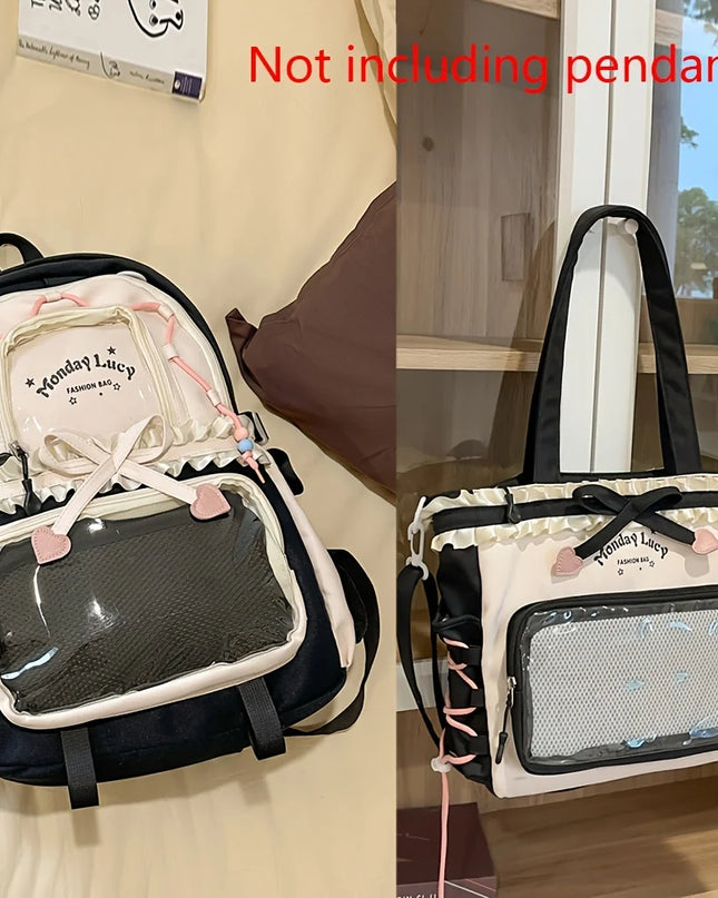Leichter Schulrucksack Set mit Schleife