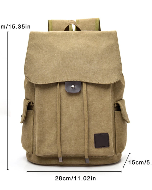 Schulrucksack Canvas 20-35L Army Green