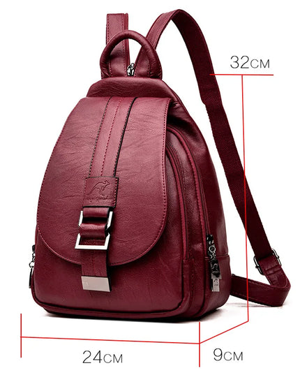 Damen Rucksack aus Leder für Alltag & Uni