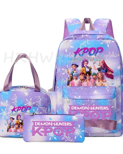 Schulrucksack Set KPop Demon Hunters Weiss