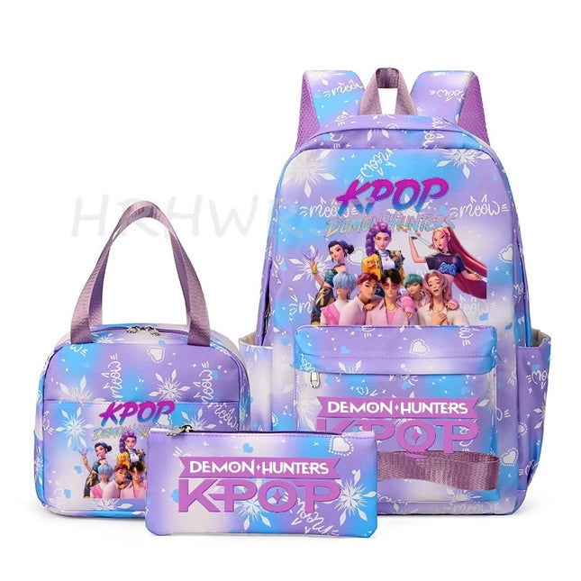 Schulrucksack Set KPop Demon Hunters Weiss