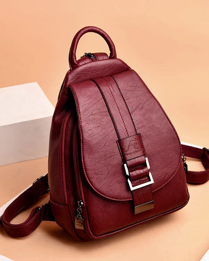 Damen Rucksack aus Leder für Alltag & Uni