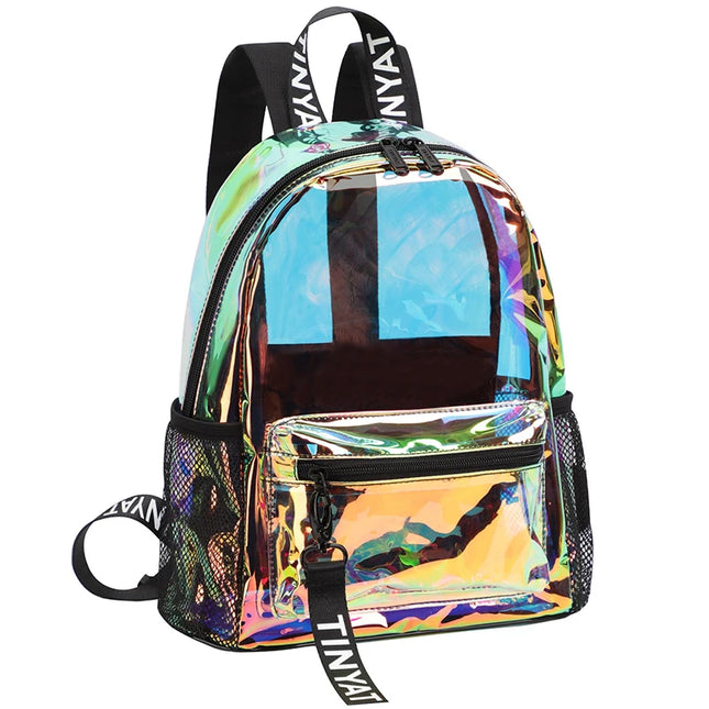 Schulrucksack PVC Klar 13L Laser