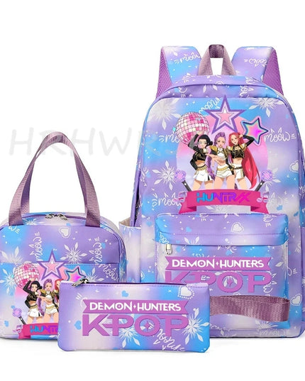 Schulrucksack Set KPop Demon Hunters Gruen