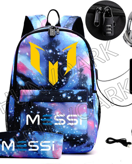 Schulrucksack mit USB-Anschluss - Gelb
