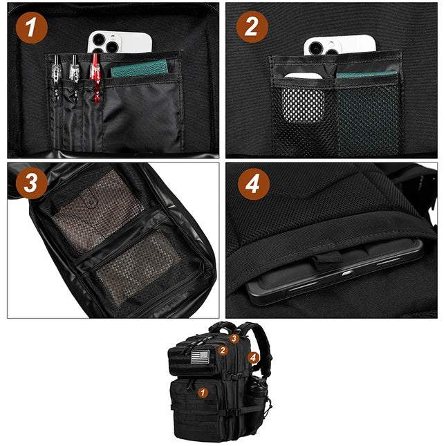 Uni Rucksack 45L mit Laptopfach, Grau