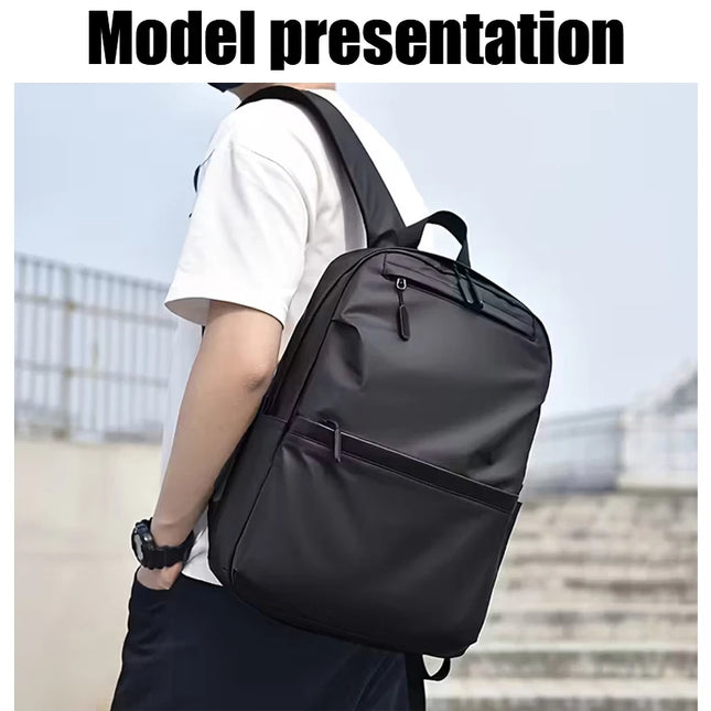 Leichter Laptop Rucksack Grau wasserabweisend