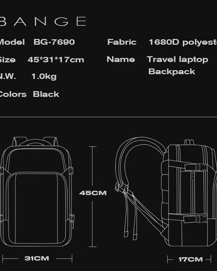 Laptop Rucksack 15,6 Zoll mit USB-Anschluss