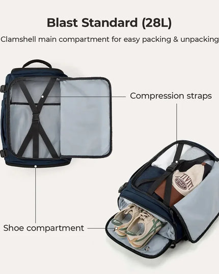 Erweiterbarer Uni Rucksack Beige 38L