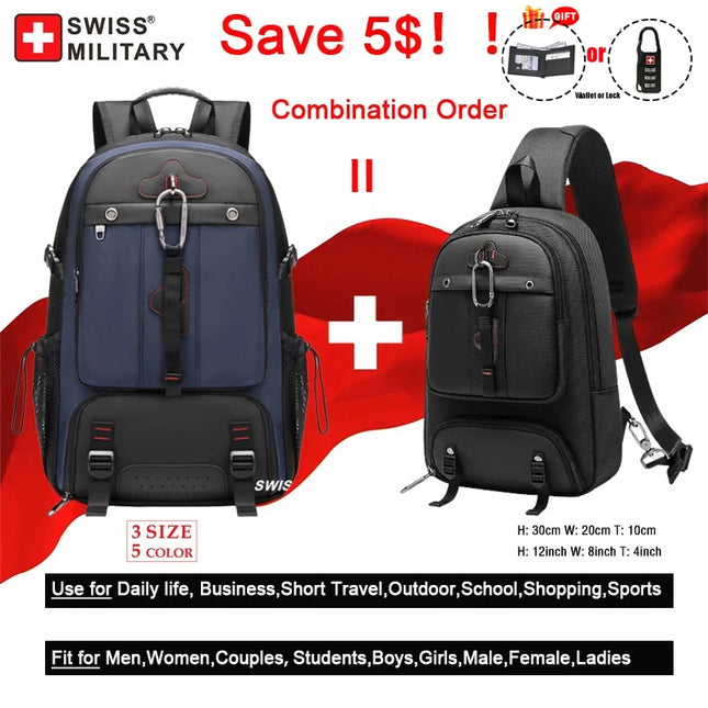 Business Rucksack 80L USB Blau