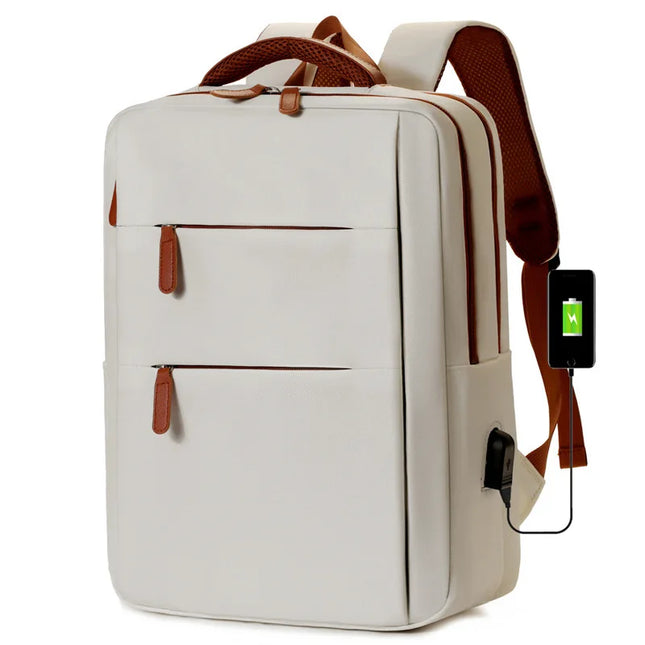 Business Rucksack 16 Zoll Laptopfach Beige