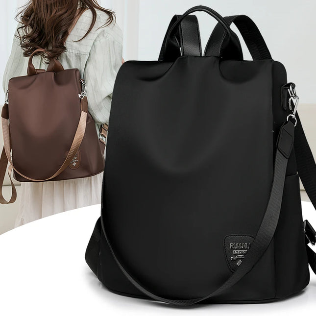 Anti-Diebstahl Rucksack Damen Braun