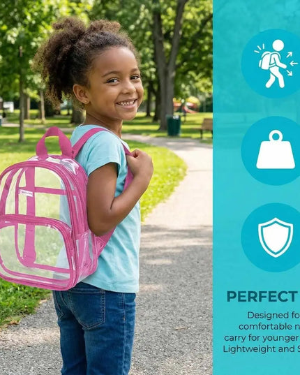 Schulrucksack Transparent mit Reißverschluss