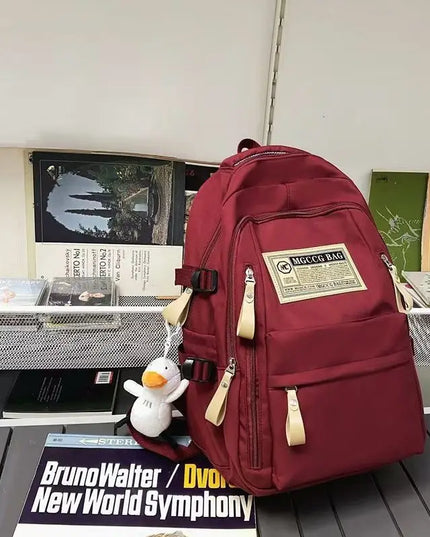 Großer Schulrucksack Bordeaux - 36-55 Liter