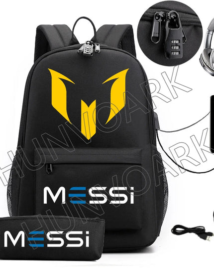 Schulrucksack mit USB-Anschluss - Elfenbein