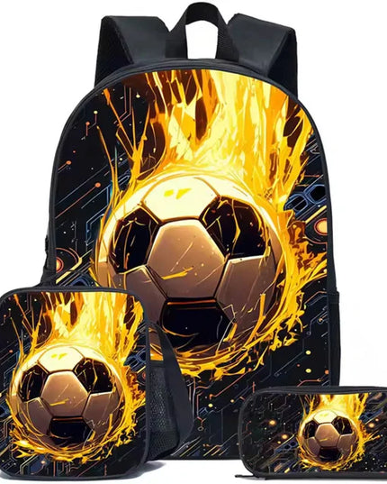 Schulrucksack Set Fussball 20-35 Liter