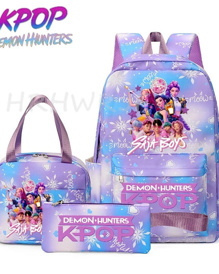 Schulrucksack Set Demon Hunters Grün