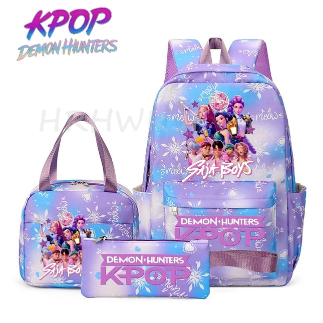 Schulrucksack Set Demon Hunters Grün