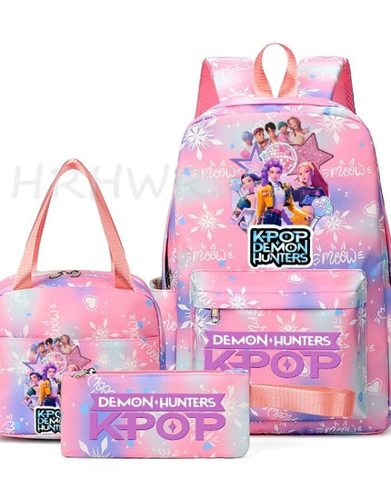 Schulrucksack Set 3-teilig KPop Gelb
