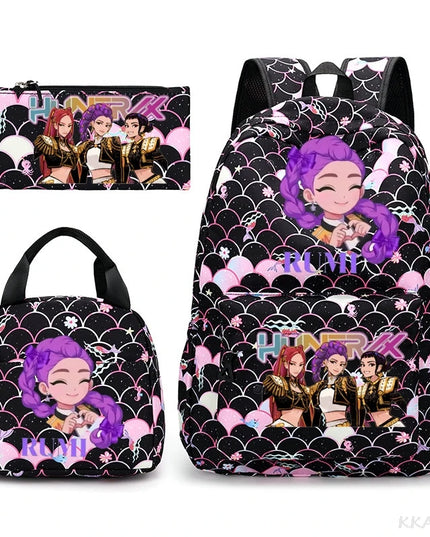 Schulrucksack Set mit Lunch Bag "Color 7"