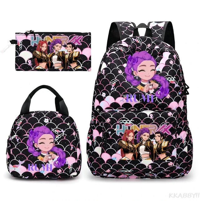 Schulrucksack Set mit Lunch Bag "Color 7"