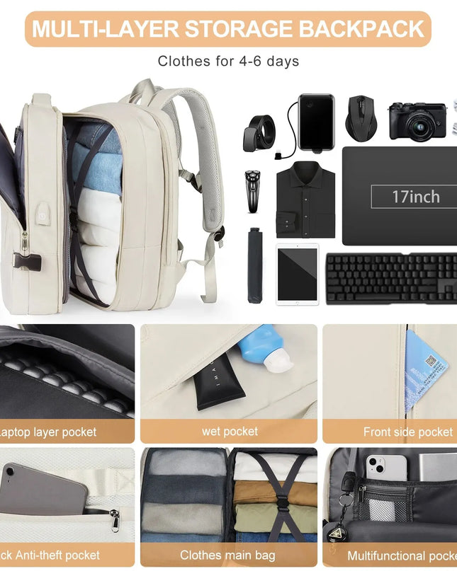 Laptop Rucksack mit USB-Port 40L