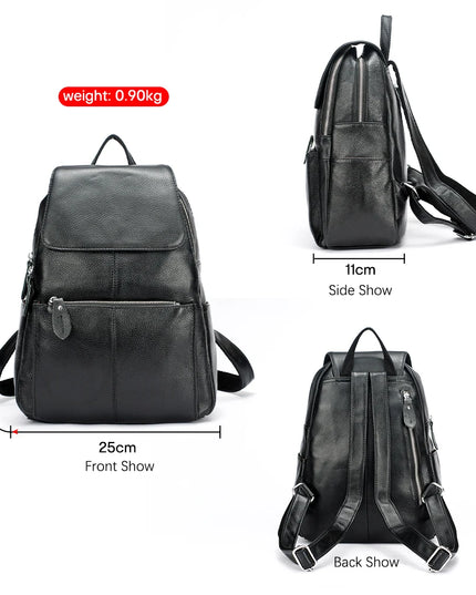Anti-Diebstahl Rucksack Damen Leder