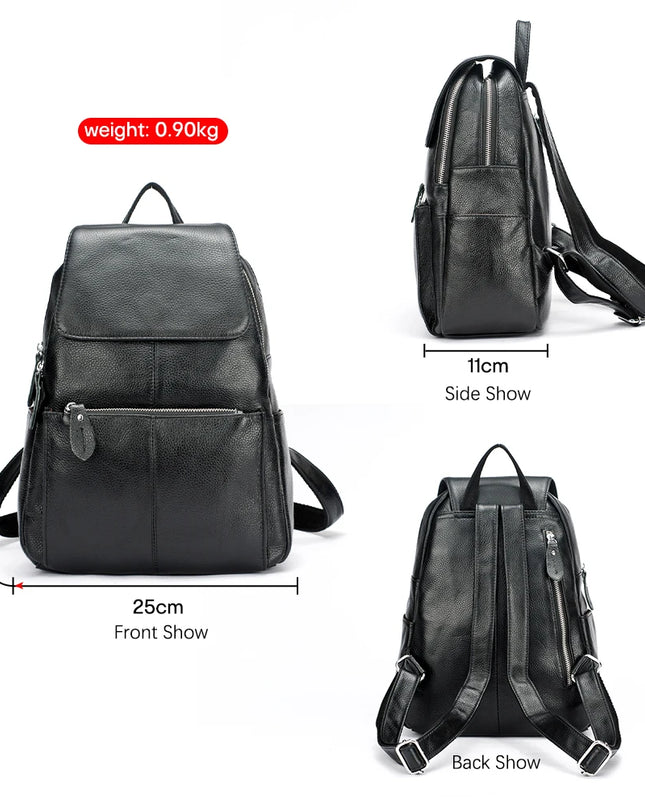 Anti-Diebstahl Rucksack Damen Leder