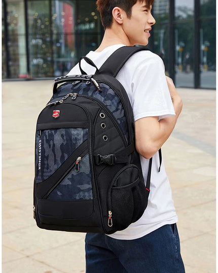 Laptop Rucksack 17 Zoll - Camouflage Rot