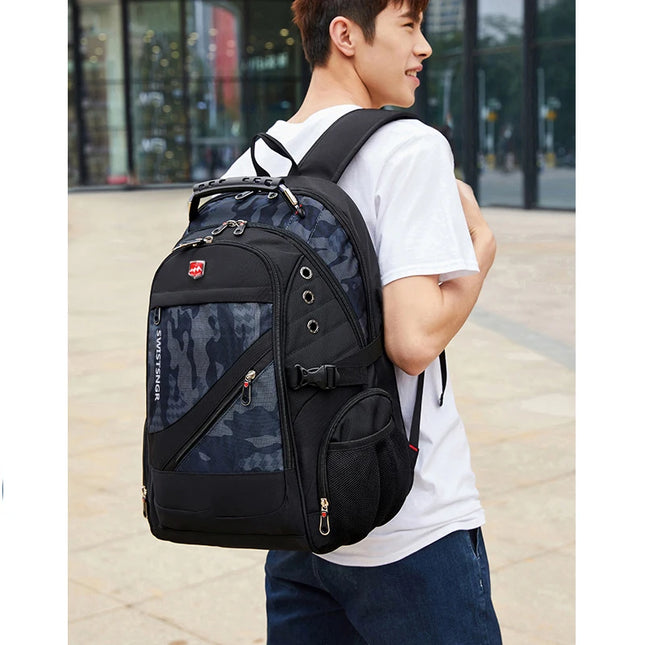 Laptop Rucksack 17 Zoll Anti-Diebstahl Navy