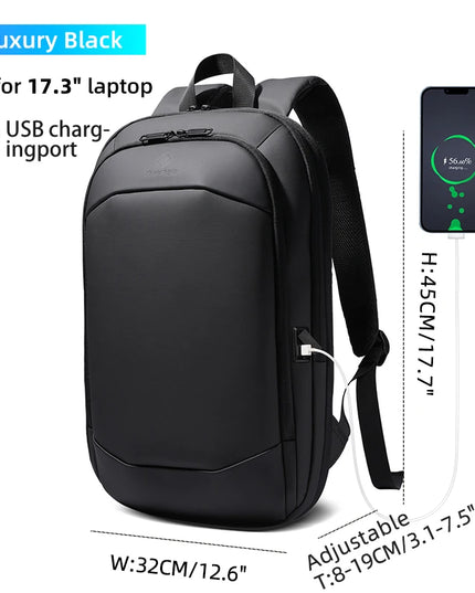 Laptop Rucksack 17 Zoll Business Schwarz USB
