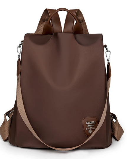 Anti-Diebstahl Rucksack Damen Braun